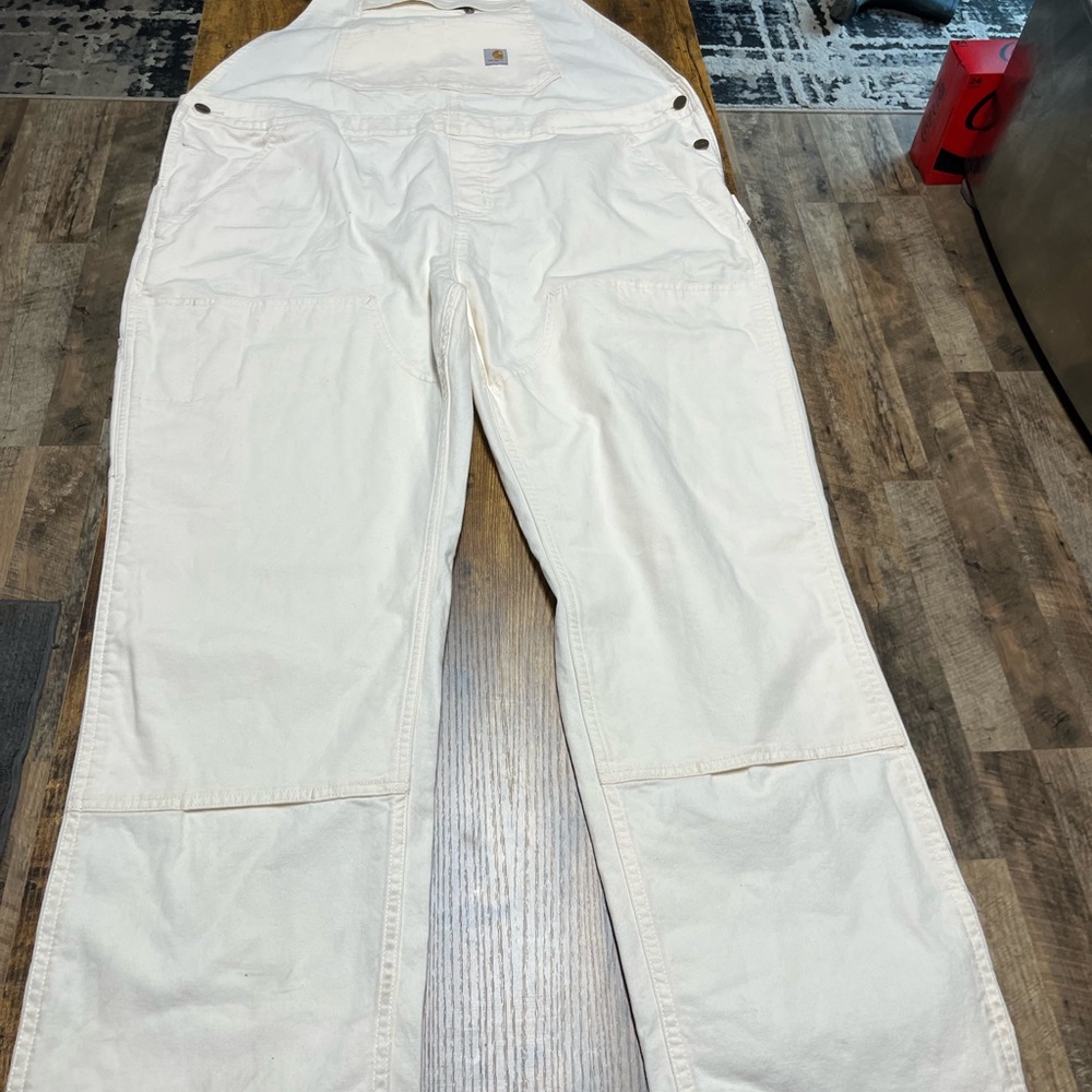 Carhartt Women's White/Off White Bib Overalls